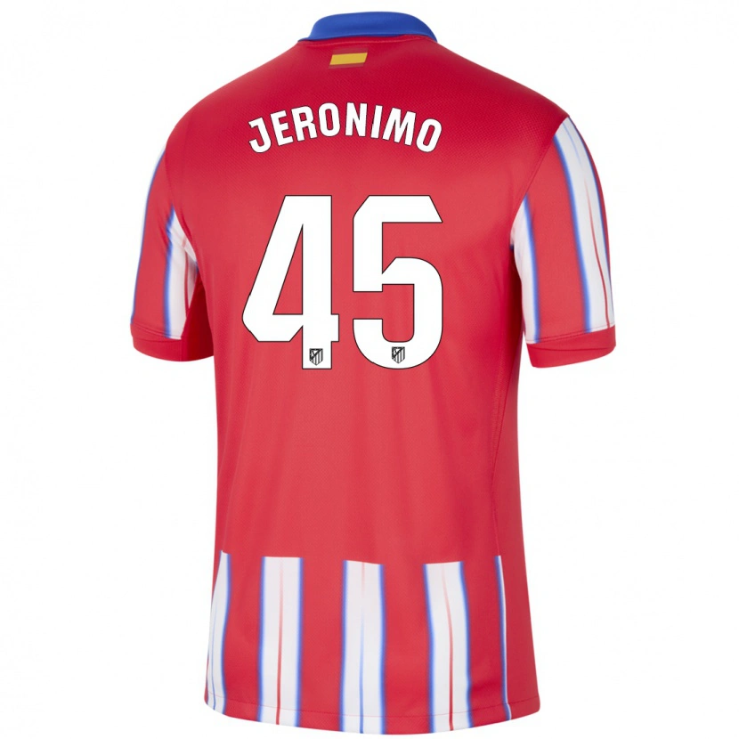 Danxen Niño Camiseta Isaiah Jeronimo #45 Rojo Blanco Azul 1ª Equipación 2024/25 La Camisa México