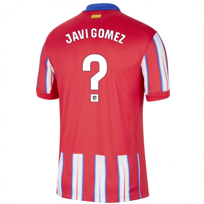 Danxen Niño Camiseta Javi Gomez #0 Rojo Blanco Azul 1ª Equipación 2024/25 La Camisa México