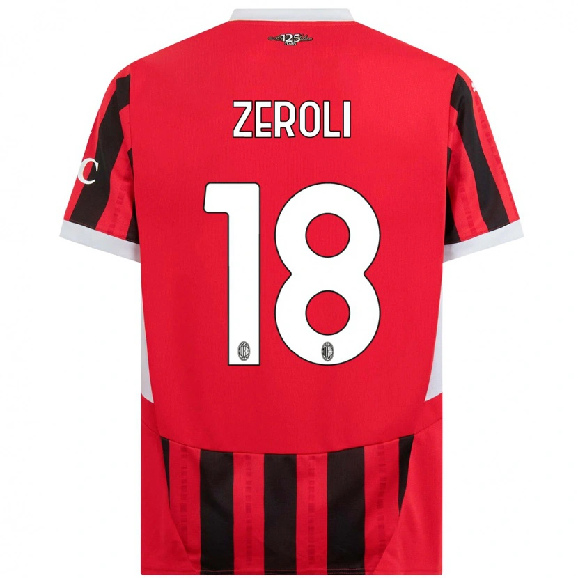 Danxen Niño Camiseta Kevin Zeroli #18 Rojo Negro 1ª Equipación 2024/25 La Camisa México