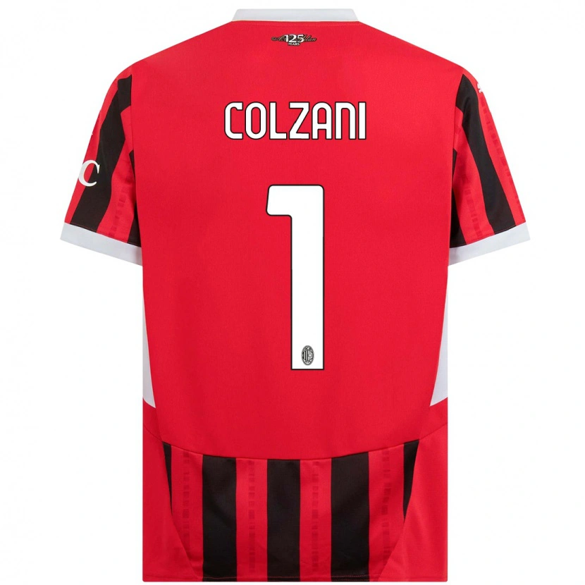 Danxen Niño Camiseta Edoardo Colzani #1 Rojo Negro 1ª Equipación 2024/25 La Camisa México