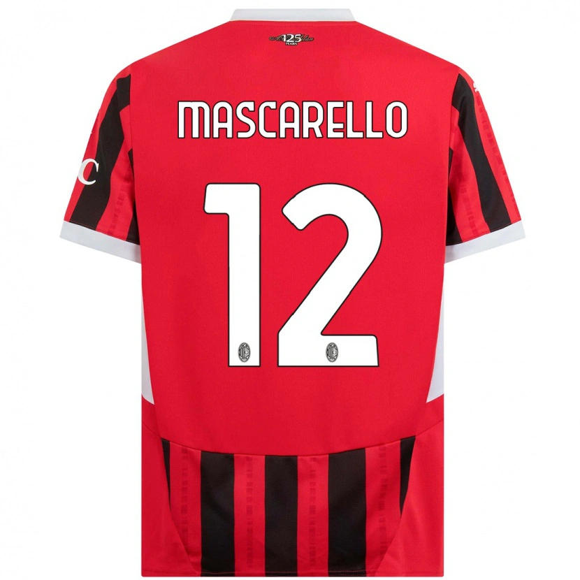 Danxen Niño Camiseta Marta Mascarello #12 Rojo Negro 1ª Equipación 2024/25 La Camisa México