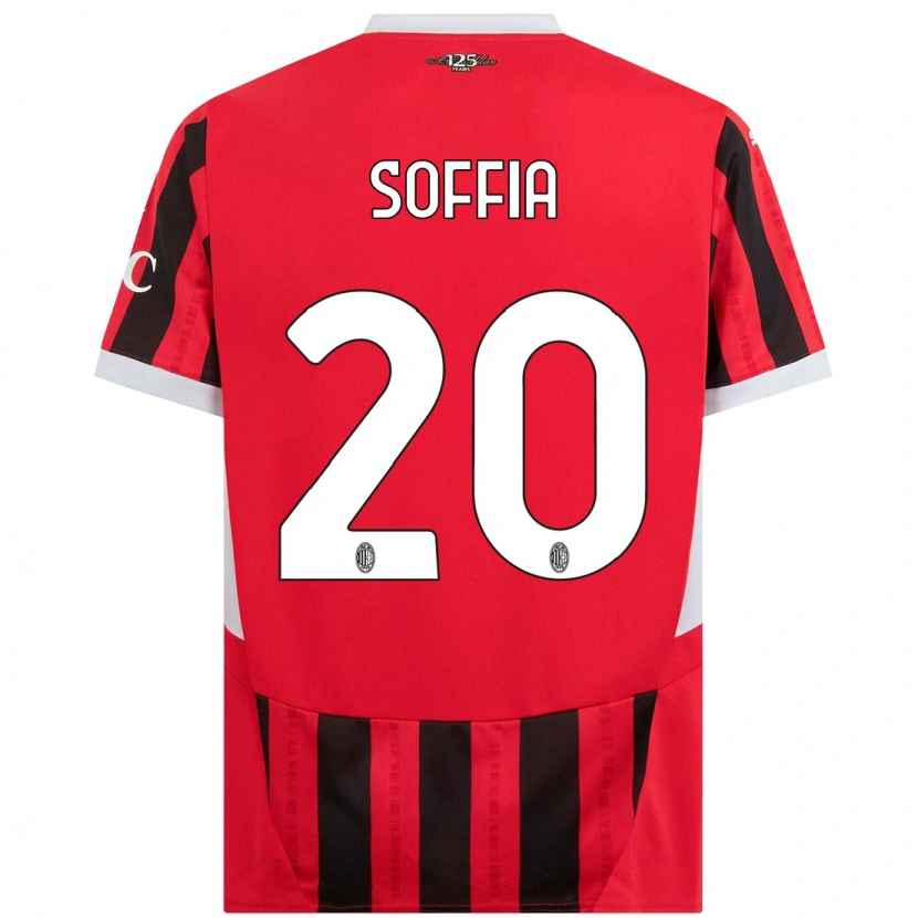 Danxen Niño Camiseta Angelica Soffia #20 Rojo Negro 1ª Equipación 2024/25 La Camisa México