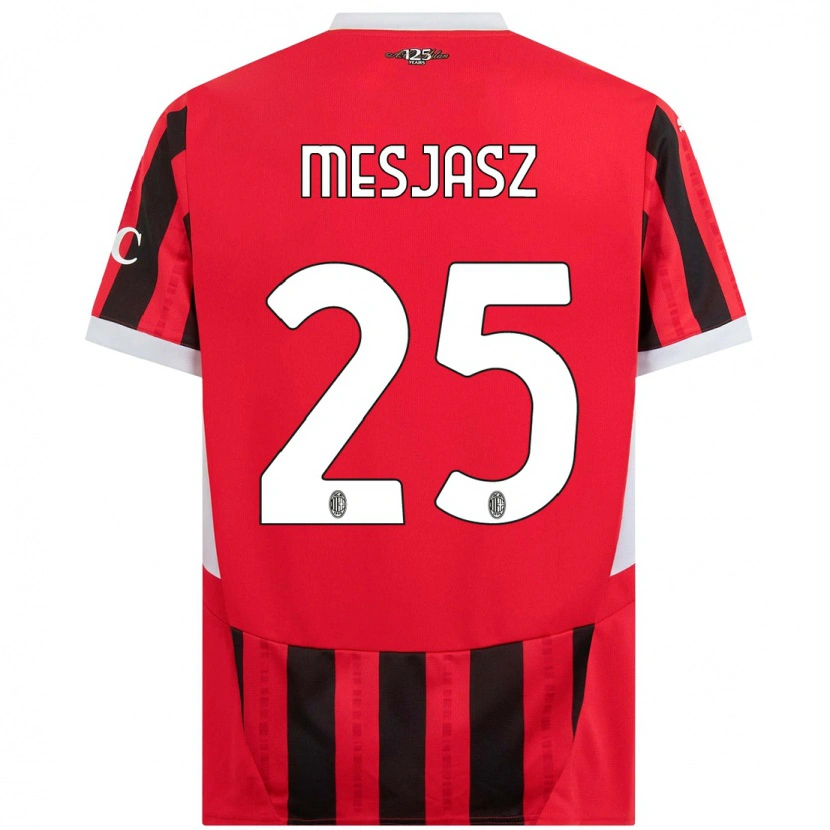 Danxen Niño Camiseta Małgorzata Mesjasz #25 Rojo Negro 1ª Equipación 2024/25 La Camisa México