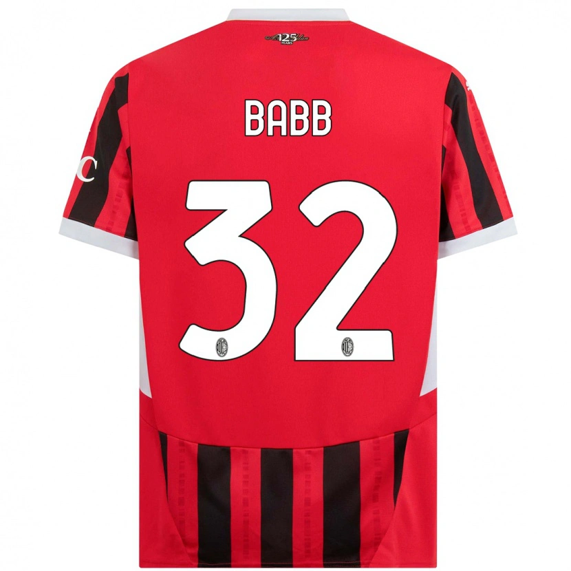 Danxen Niño Camiseta Selena Babb #32 Rojo Negro 1ª Equipación 2024/25 La Camisa México