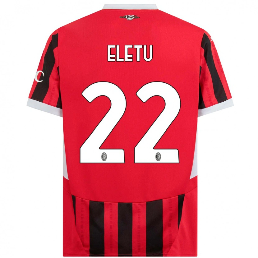 Danxen Niño Camiseta Victor Eletu #22 Rojo Negro 1ª Equipación 2024/25 La Camisa México