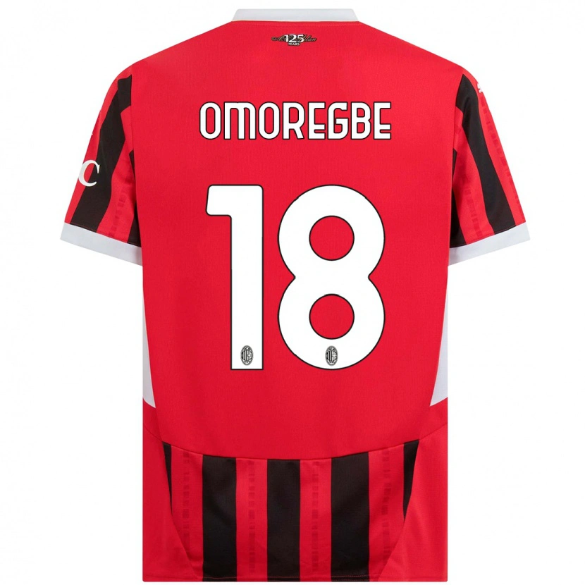 Danxen Niño Camiseta Bob Murphy Omoregbe #18 Rojo Negro 1ª Equipación 2024/25 La Camisa México