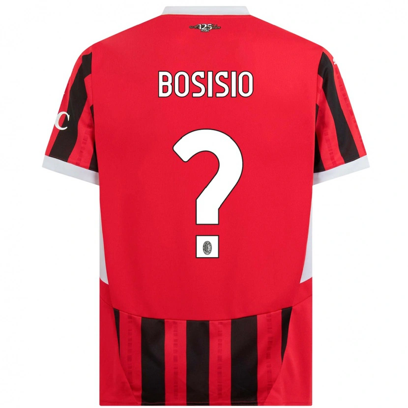 Danxen Niño Camiseta Josue Bosisio #0 Rojo Negro 1ª Equipación 2024/25 La Camisa México