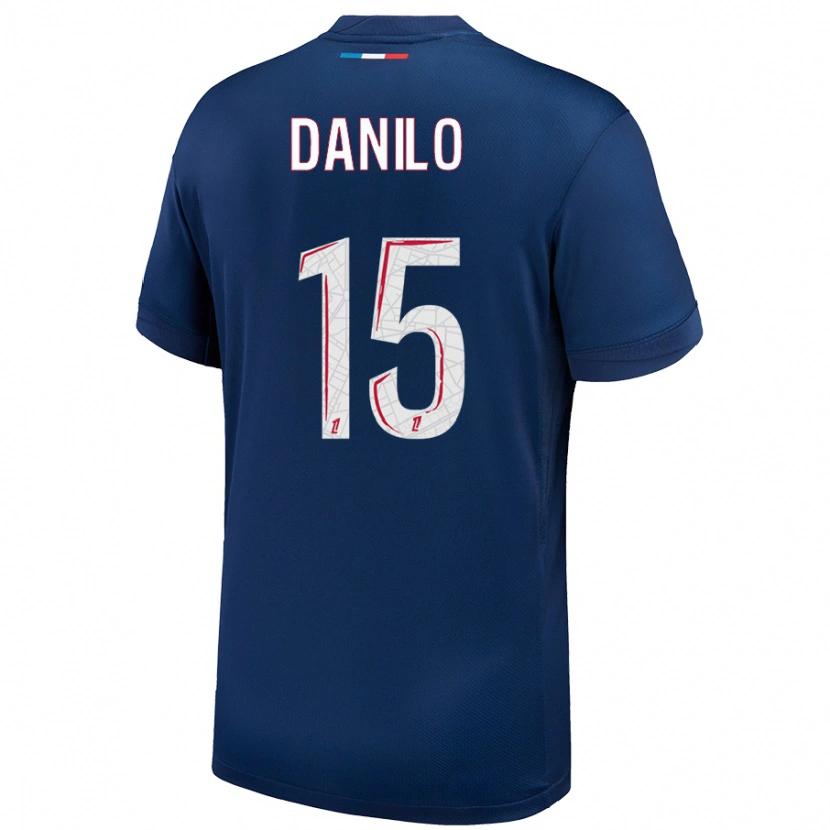 Danxen Niño Camiseta Danilo Pereira #15 Azul Marino Blanco 1ª Equipación 2024/25 La Camisa México