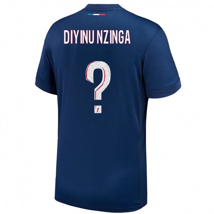Danxen Niño Camiseta Vainqueur Diyinu Nzinga #0 Azul Marino Blanco 1ª Equipación 2024/25 La Camisa México