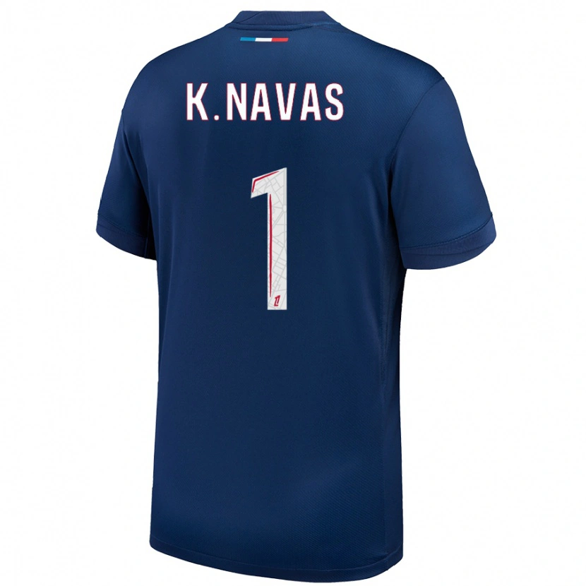 Danxen Niño Camiseta Keylor Navas #1 Azul Marino Blanco 1ª Equipación 2024/25 La Camisa México