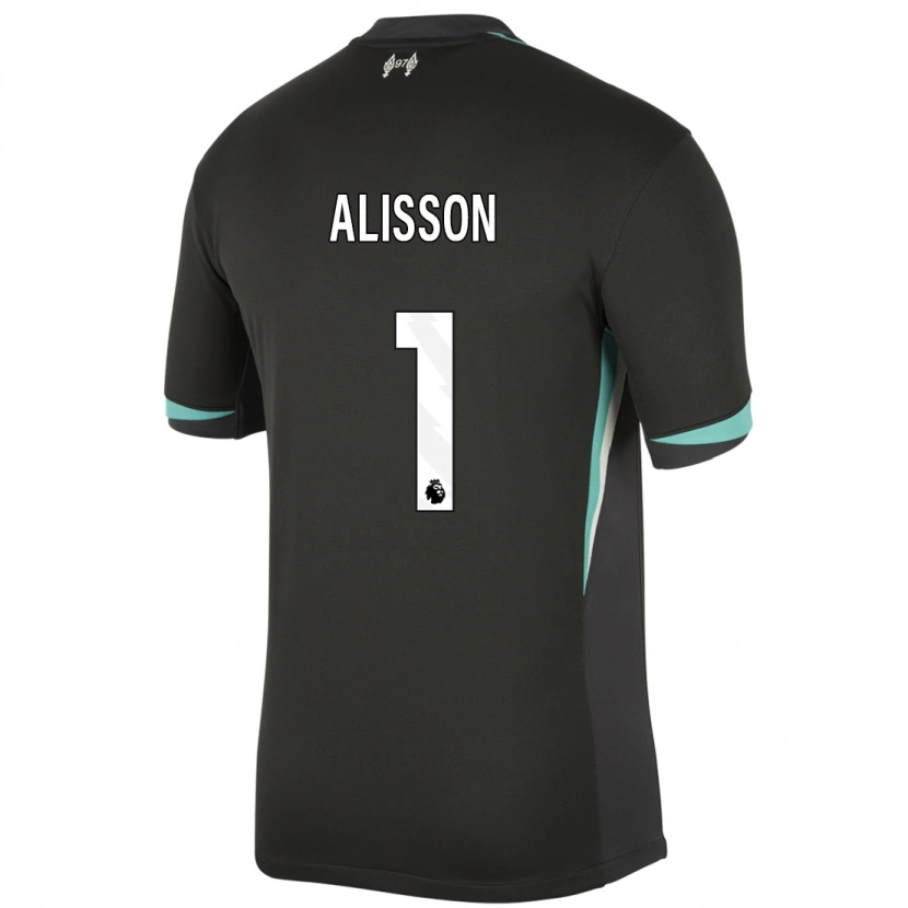Danxen Niño Camiseta Alisson #1 Negro Antracita Blanco 2ª Equipación 2024/25 La Camisa México