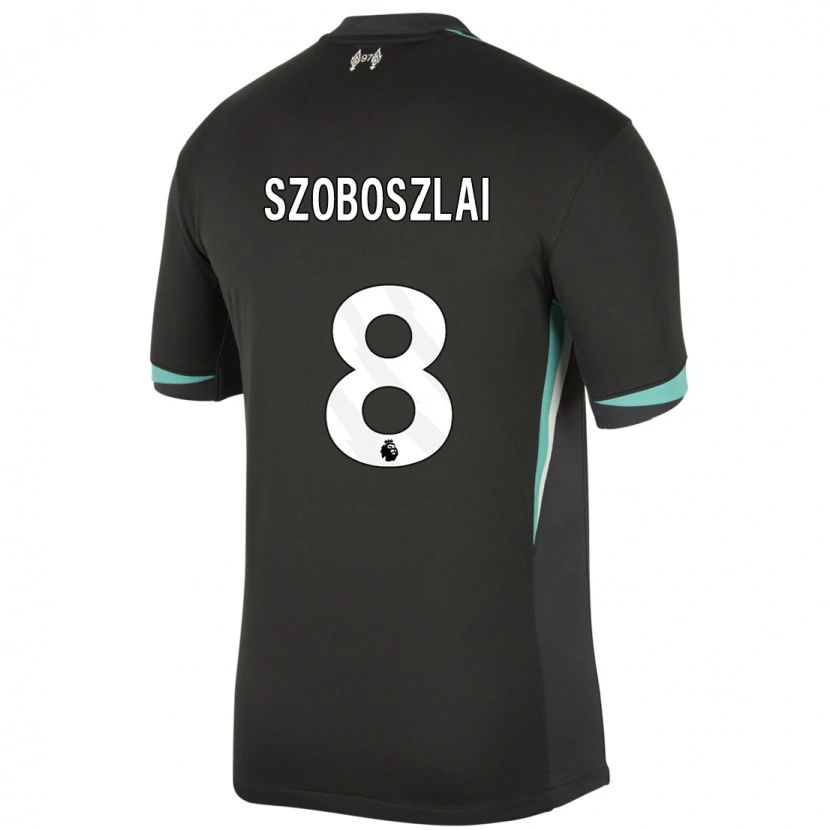 Danxen Niño Camiseta Dominik Szoboszlai #8 Negro Antracita Blanco 2ª Equipación 2024/25 La Camisa México
