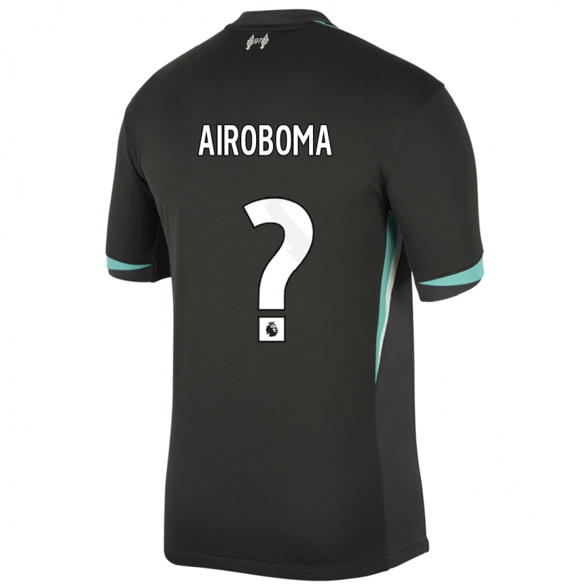 Danxen Niño Camiseta Emmanuel Airoboma #0 Negro Antracita Blanco 2ª Equipación 2024/25 La Camisa México