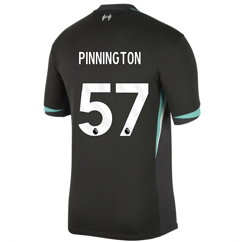 Danxen Niño Camiseta Carter Pinnington #57 Negro Antracita Blanco 2ª Equipación 2024/25 La Camisa México