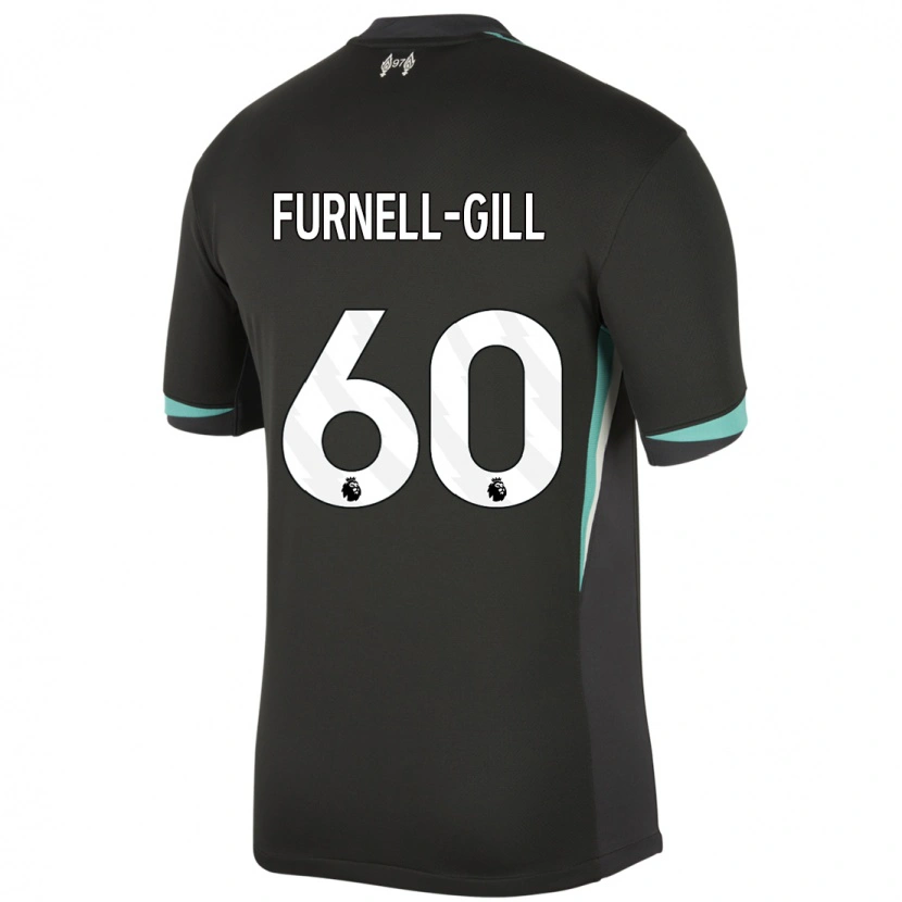 Danxen Niño Camiseta Luca Furnell-Gill #60 Negro Antracita Blanco 2ª Equipación 2024/25 La Camisa México