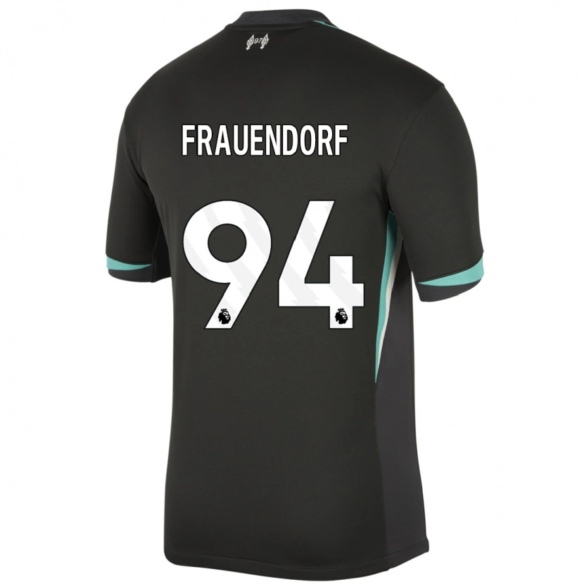 Danxen Niño Camiseta Melkamu Frauendorf #94 Negro Antracita Blanco 2ª Equipación 2024/25 La Camisa México