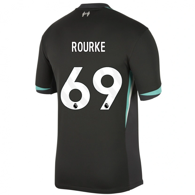 Danxen Niño Camiseta Fidel O'rourke #69 Negro Antracita Blanco 2ª Equipación 2024/25 La Camisa México