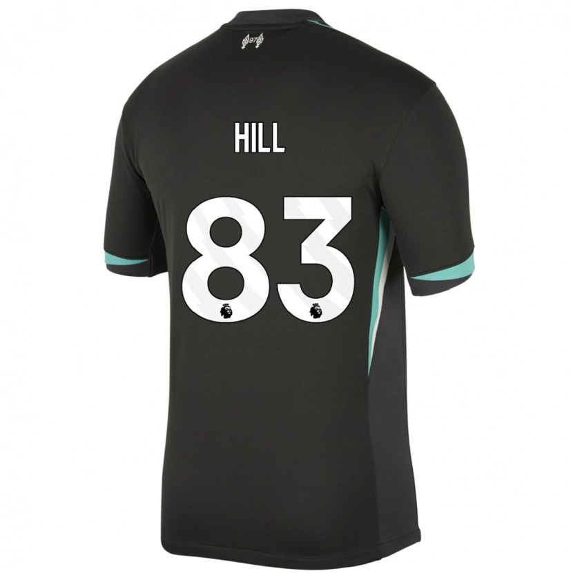 Danxen Niño Camiseta Thomas Hill #83 Negro Antracita Blanco 2ª Equipación 2024/25 La Camisa México