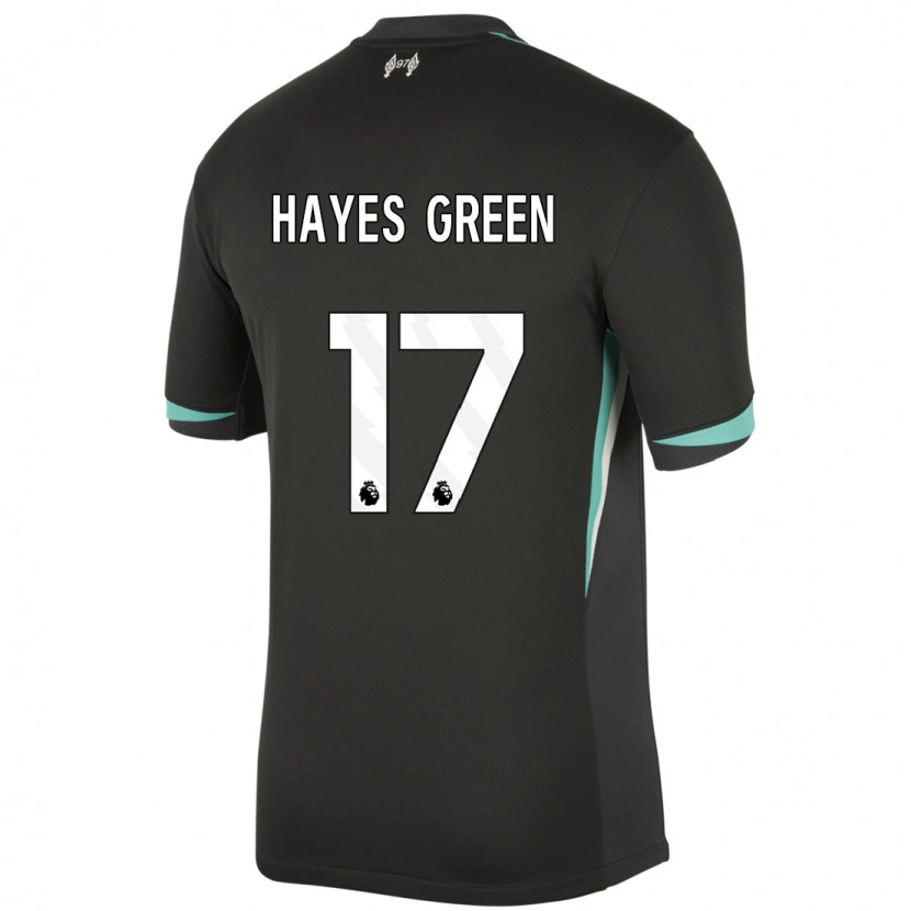 Danxen Niño Camiseta Charlie Hayes-Green #17 Negro Antracita Blanco 2ª Equipación 2024/25 La Camisa México
