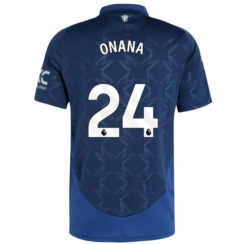 Danxen Niño Camiseta André Onana #24 Índigo 2ª Equipación 2024/25 La Camisa México