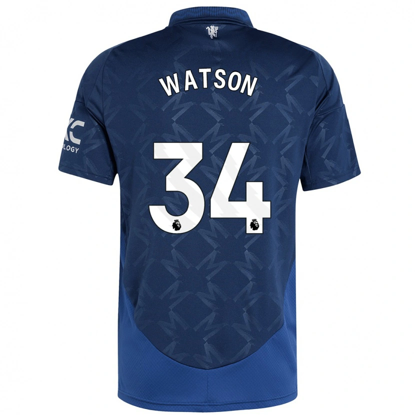 Danxen Niño Camiseta Emma Watson #34 Índigo 2ª Equipación 2024/25 La Camisa México