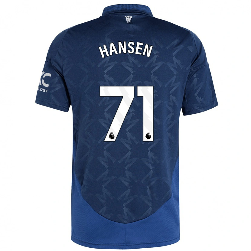 Danxen Niño Camiseta Isak Hansen-Aaroen #71 Índigo 2ª Equipación 2024/25 La Camisa México