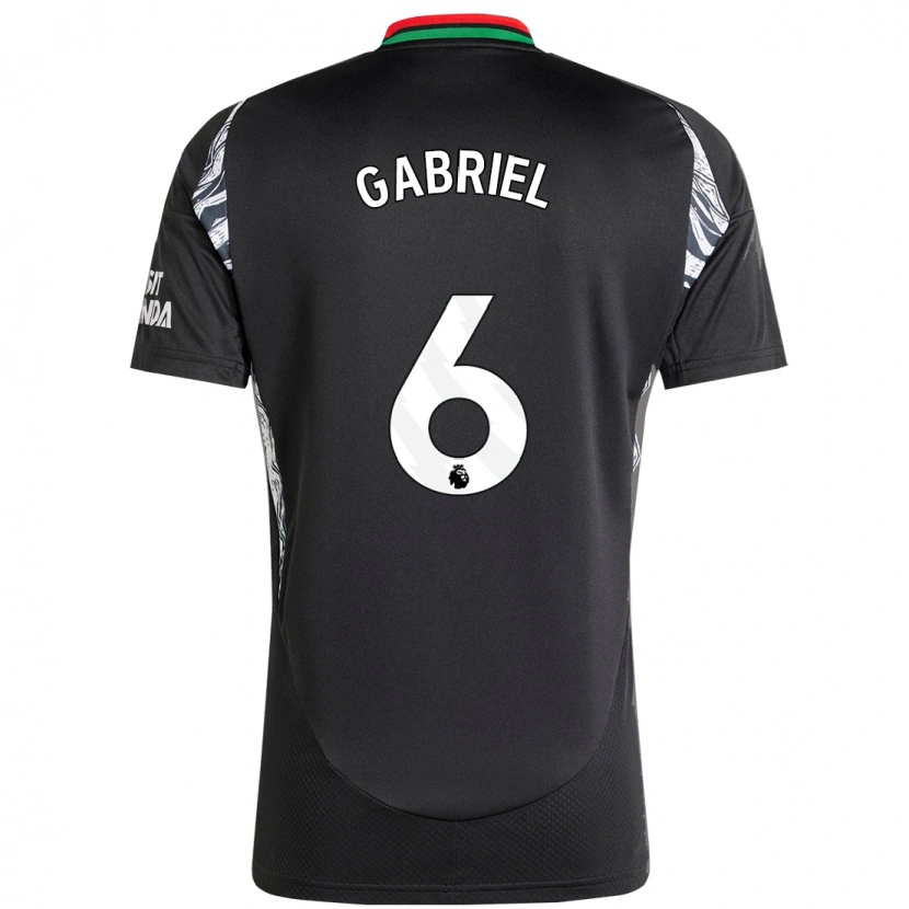 Danxen Niño Camiseta Gabriel Magalhães #6 Negro 2ª Equipación 2024/25 La Camisa México