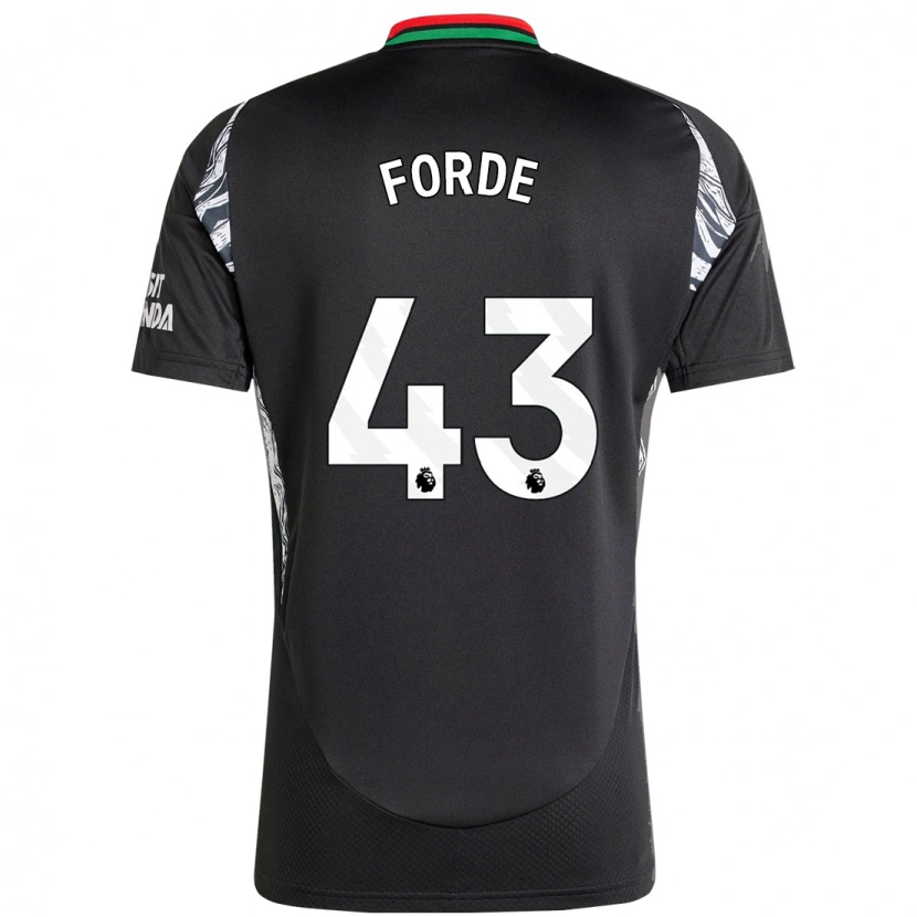 Danxen Niño Camiseta Romari Forde #43 Negro 2ª Equipación 2024/25 La Camisa México