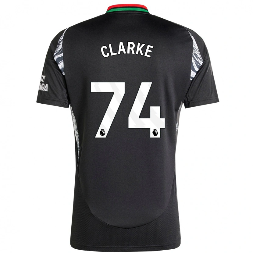 Danxen Niño Camiseta Brayden Clarke #74 Negro 2ª Equipación 2024/25 La Camisa México