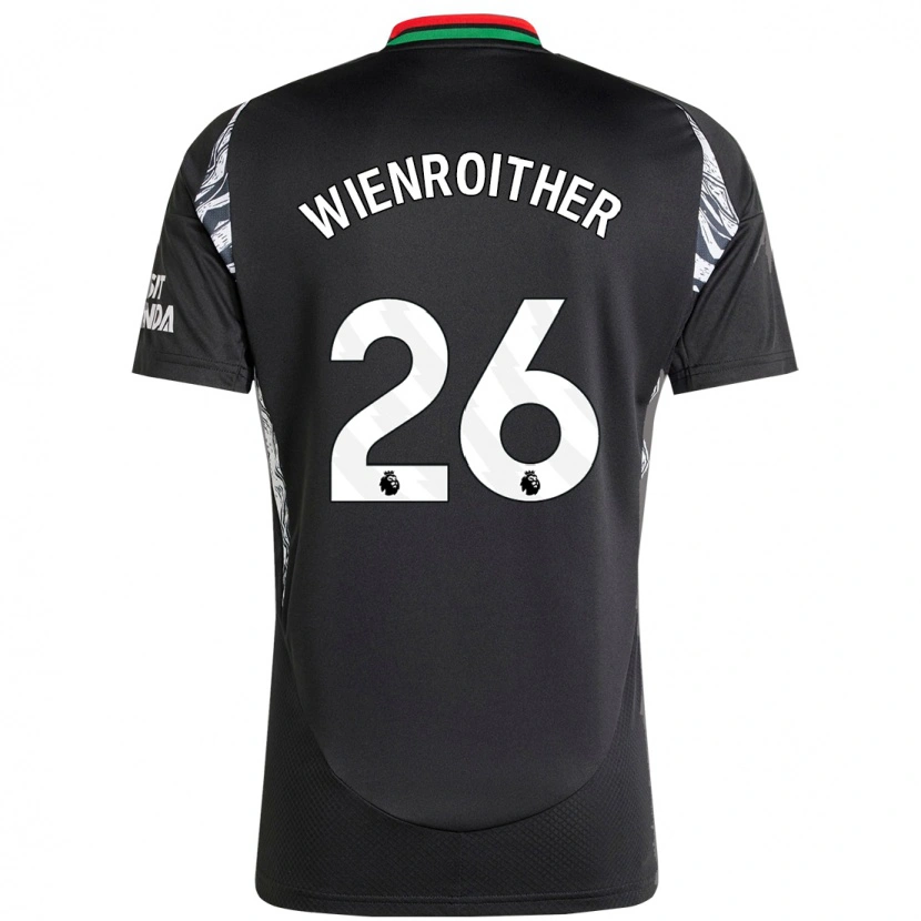 Danxen Niño Camiseta Laura Wienroither #26 Negro 2ª Equipación 2024/25 La Camisa México