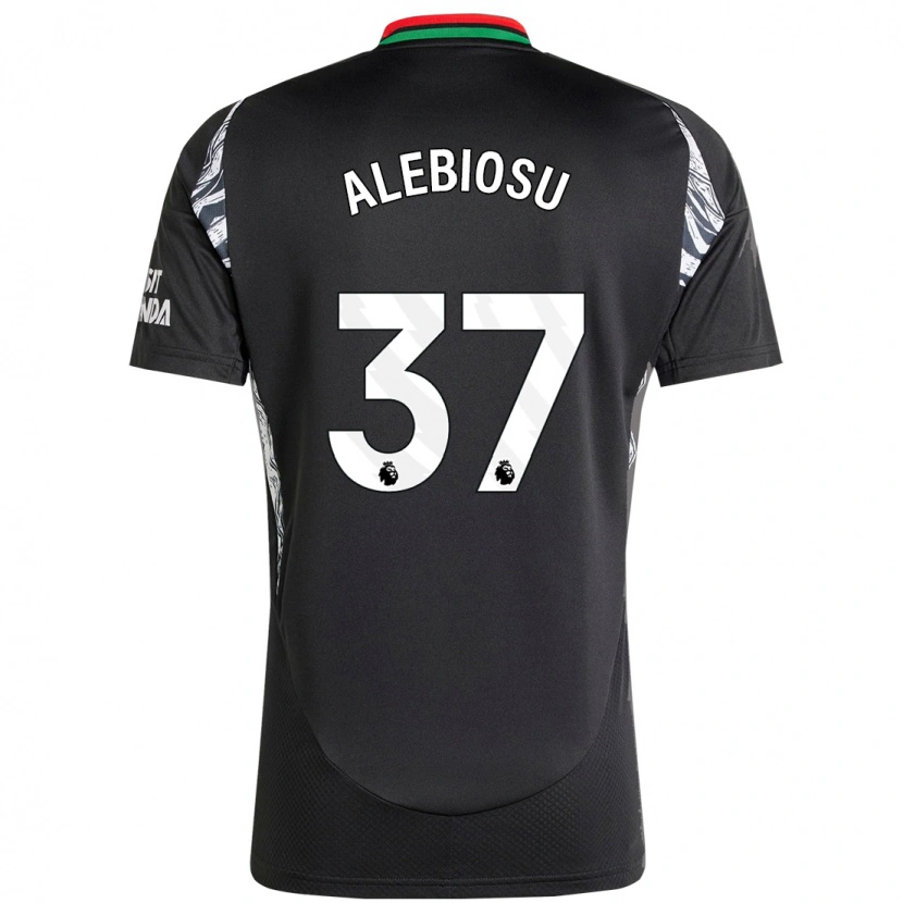 Danxen Niño Camiseta Ryan Alebiosu #37 Negro 2ª Equipación 2024/25 La Camisa México