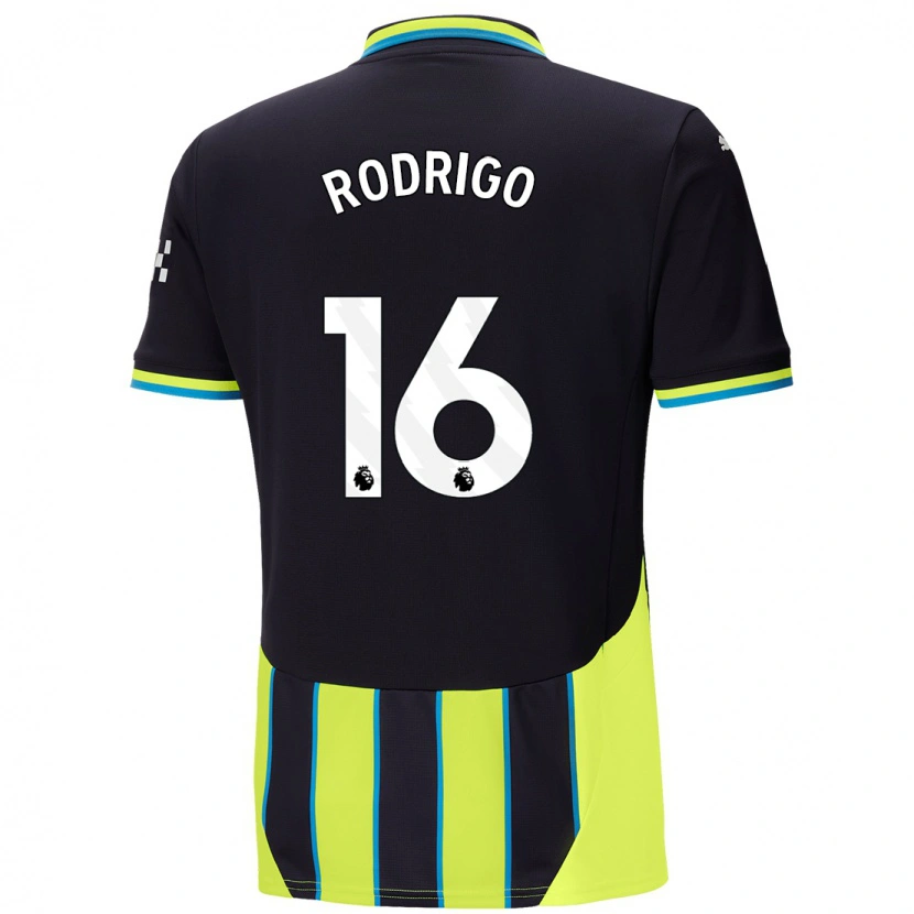 Danxen Niño Camiseta Rodri #16 Azul Amarillo 2ª Equipación 2024/25 La Camisa México