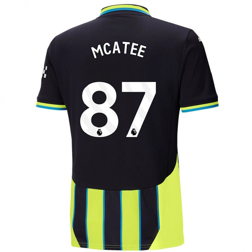 Danxen Niño Camiseta James Mcatee #87 Azul Amarillo 2ª Equipación 2024/25 La Camisa México