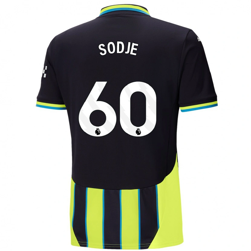 Danxen Niño Camiseta Tai Sodje #60 Azul Amarillo 2ª Equipación 2024/25 La Camisa México