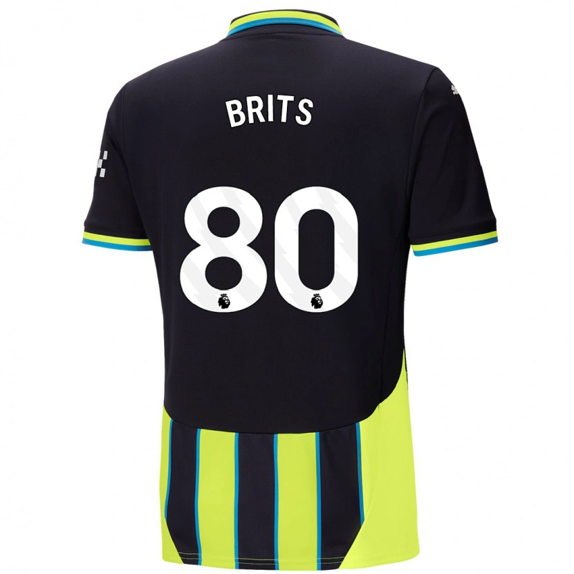 Danxen Niño Camiseta Spike Brits #80 Azul Amarillo 2ª Equipación 2024/25 La Camisa México