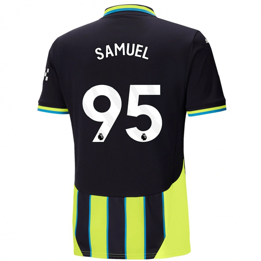Danxen Niño Camiseta Lakyle Samuel #95 Azul Amarillo 2ª Equipación 2024/25 La Camisa México