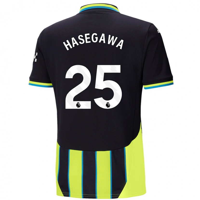 Danxen Niño Camiseta Yui Hasegawa #25 Azul Amarillo 2ª Equipación 2024/25 La Camisa México