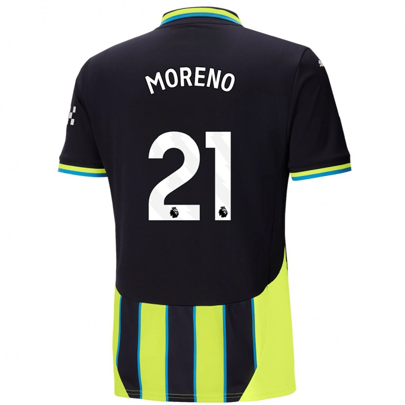 Danxen Niño Camiseta Marlos Moreno #21 Azul Amarillo 2ª Equipación 2024/25 La Camisa México
