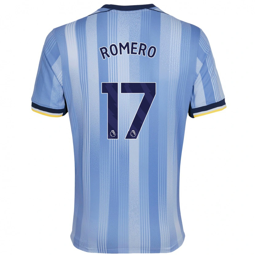Danxen Niño Camiseta Cristian Romero #17 Azul Claro 2ª Equipación 2024/25 La Camisa México