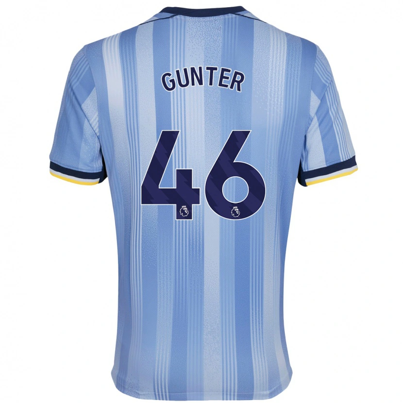 Danxen Niño Camiseta Luca Gunter #46 Azul Claro 2ª Equipación 2024/25 La Camisa México