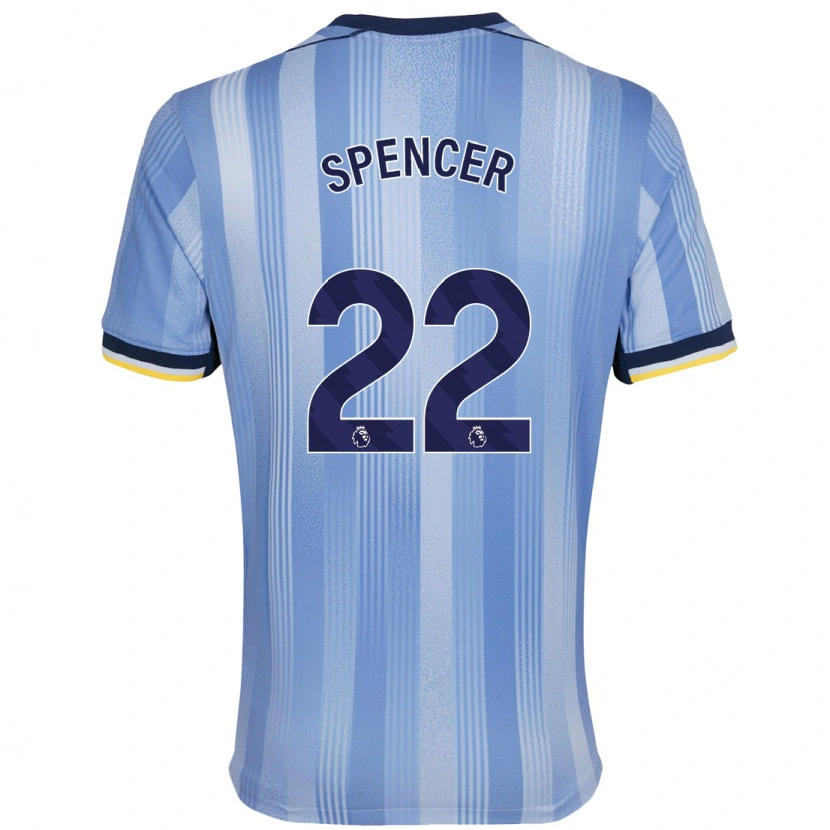 Danxen Niño Camiseta Rebecca Spencer #22 Azul Claro 2ª Equipación 2024/25 La Camisa México