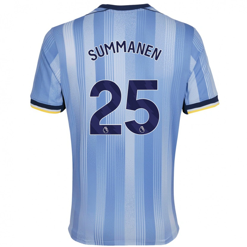 Danxen Niño Camiseta Eveliina Summanen #25 Azul Claro 2ª Equipación 2024/25 La Camisa México