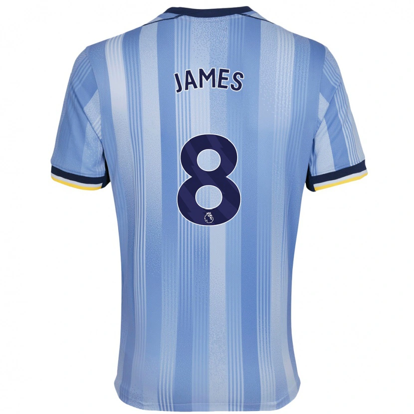 Danxen Niño Camiseta Angharad James #8 Azul Claro 2ª Equipación 2024/25 La Camisa México