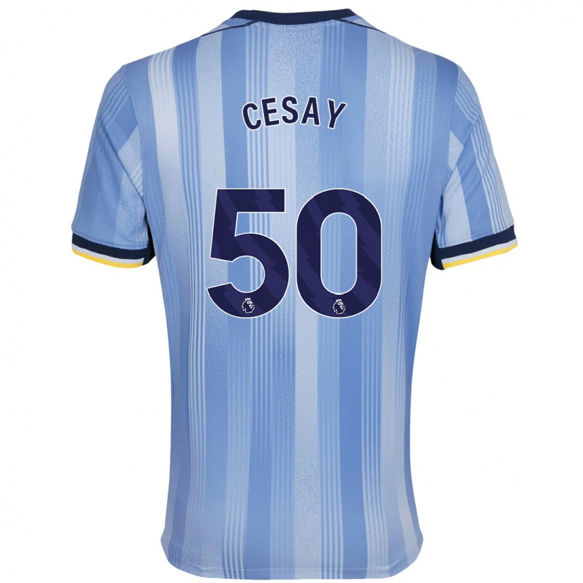Danxen Niño Camiseta Kallum Cesay #50 Azul Claro 2ª Equipación 2024/25 La Camisa México