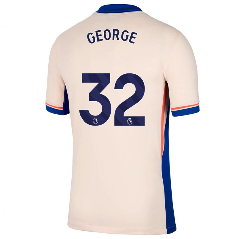 Danxen Niño Camiseta Tyrique George #32 Beige Claro 2ª Equipación 2024/25 La Camisa México