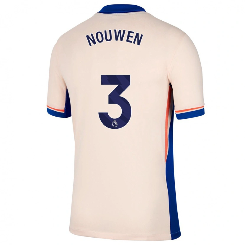 Danxen Niño Camiseta Aniek Nouwen #3 Beige Claro 2ª Equipación 2024/25 La Camisa México