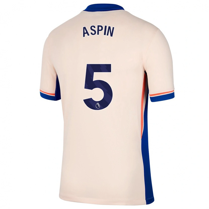 Danxen Niño Camiseta Brooke Aspin #5 Beige Claro 2ª Equipación 2024/25 La Camisa México