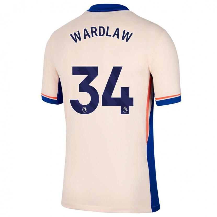 Danxen Niño Camiseta Charlotte Wardlaw #34 Beige Claro 2ª Equipación 2024/25 La Camisa México