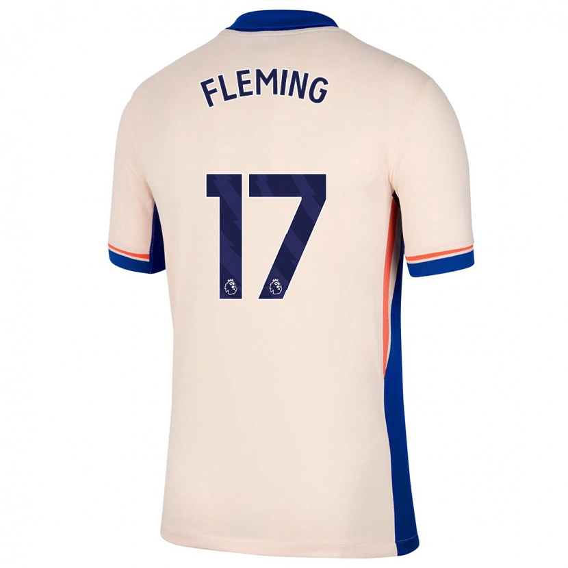 Danxen Niño Camiseta Jessie Fleming #17 Beige Claro 2ª Equipación 2024/25 La Camisa México