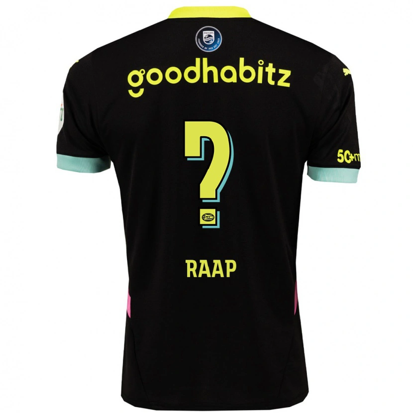 Danxen Niño Camiseta Yiandro Raap #0 Negro Amarillo 2ª Equipación 2024/25 La Camisa México